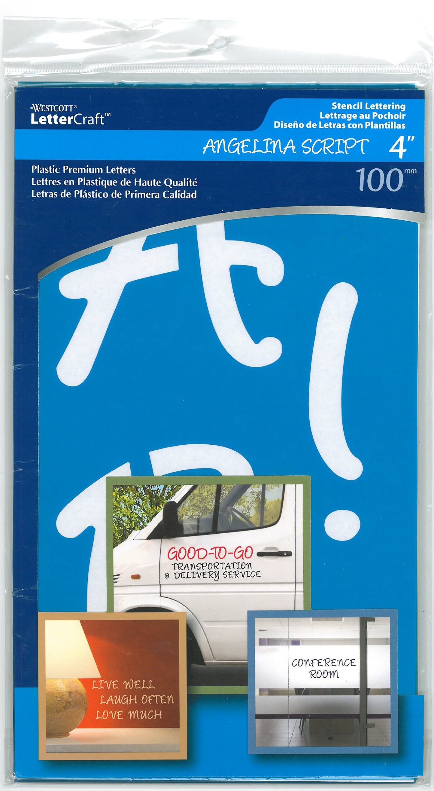 Westcott Acme Alphabet Stencils 4 Inch Angelina Script 100 Pack (15812) World’s Favorite Scissors