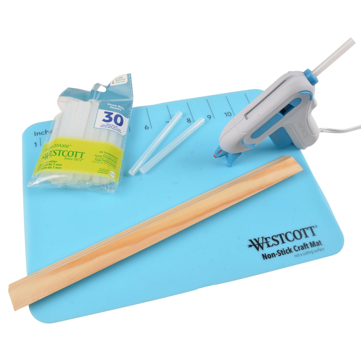 Westcott Premium All Temperature Mini Glue Sticks Wood Formulation (17115) - World’s Favorite Scissors