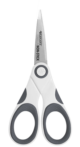 Westcott 4’’ Titanium Bonded Non Stick Straight Scissor White (15132) World’s Favorite Scissors
