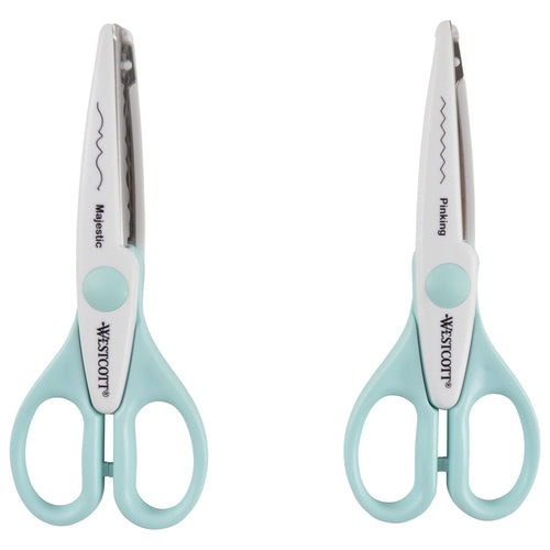 Westcott 6 inch Paper Edger Scissors 2pk (Majestic/Pinking) - World’s Favorite