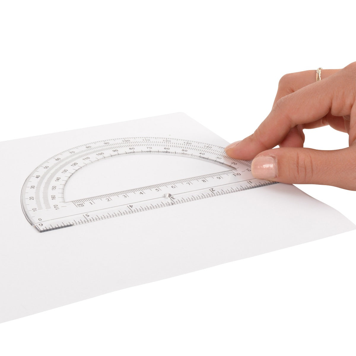 Westcott 6’’ Plastic 180 Degree Protractor Clear (11200) - World’s Favorite Scissors
