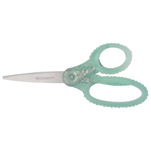 Westcott 7’’ GEM Crystal-Design Student Scissors for Kids Aged 12+ - School Craft Home DIY Classroom - Green