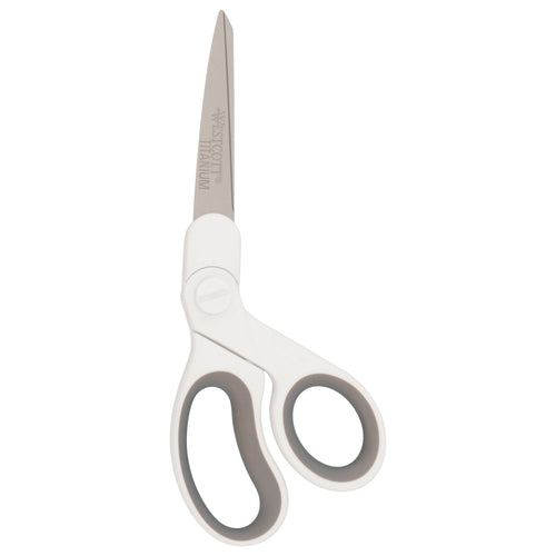 Westcott 8.5” Swivel Pivot Scissors Adjustable Straight or Bent Blades Titanium Bonded Ergonomic Cutting
