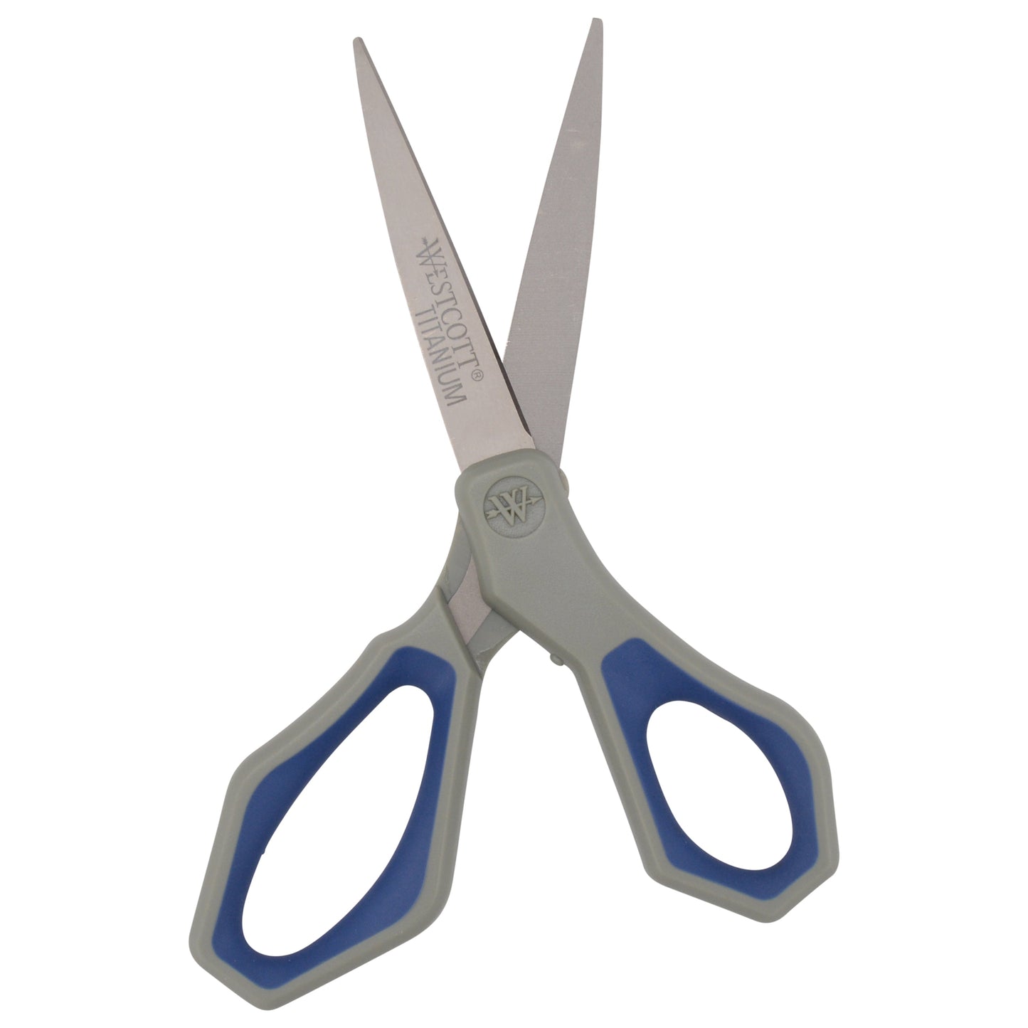 Westcott 8’’ Titanium Bonded® Straight Geo Handle Scissors Gray/Blue - World’s Favorite