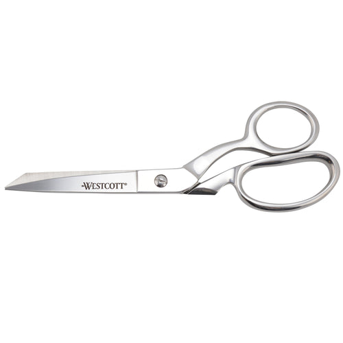 Westcott 8in Bent Forged Paper and Fabric Scissors Heavy Duty Knife-Edge for Sewing Crafts Art Office (00761-PARENT)