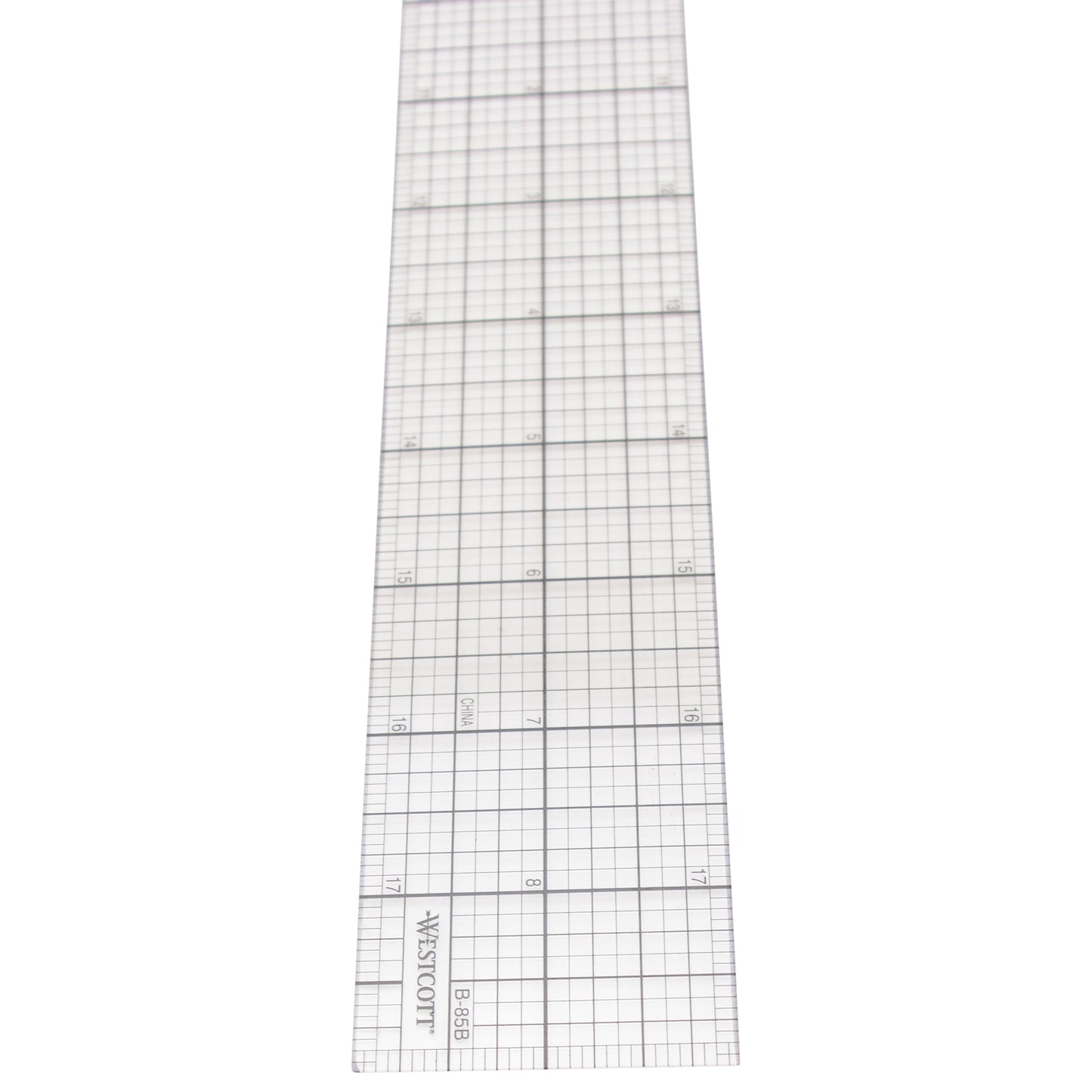 Westcott Beveled Graph Ruler 2 x 18’’ Transparent (B-85B) - World’s Favorite Scissors