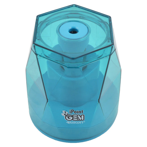 Westcott iPoint® GEM Crystal-Covered Battery Pencil Sharpener Blue (00529-PARENT) - World’s Favorite Scissors