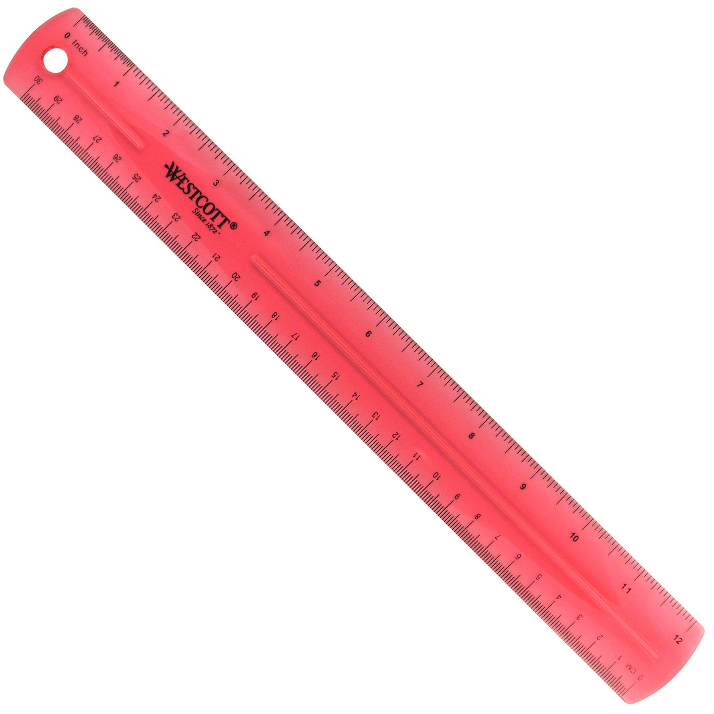 Westcott Jeweltone Plastic Ruler 12 Inch Assorted Transparent Colors (12975) - World’s Favorite Scissors