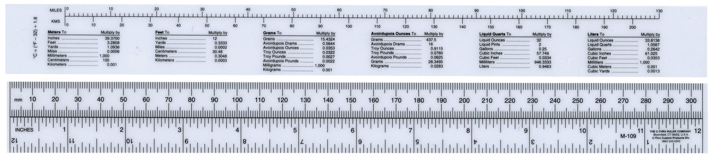 Westcott Metric/Inch Ruler 30cm 12’’ Opaque (M-109) - World’s Favorite Scissors