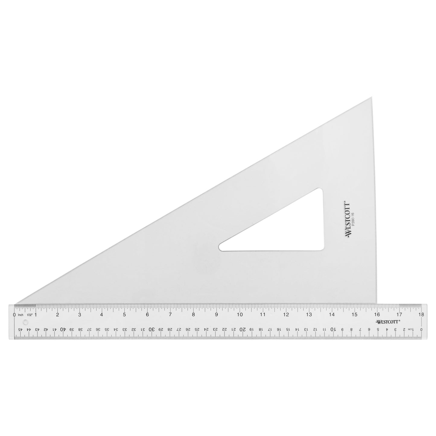 Westcott Professional Triangle 16ββ 30/60 Degree Transparent (P390-16) - Worldβs Favorite Scissors