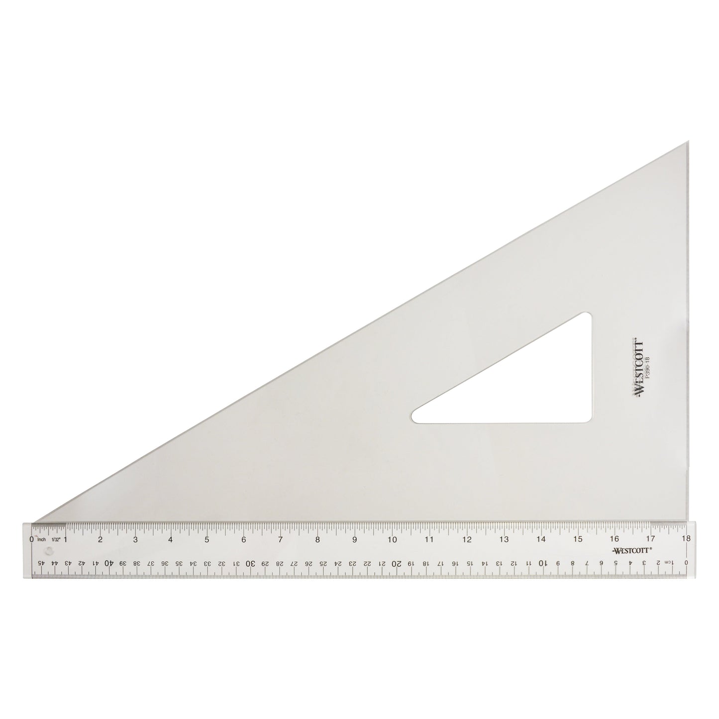 Westcott Professional Triangle 18ββ 30/60 Degree Transparent (P390-18) - Worldβs Favorite Scissors
