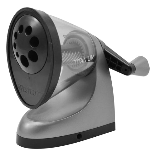 Westcott Titanium Bonded Hand Crank Pencil Sharpener (16549) - World’s Favorite Scissors