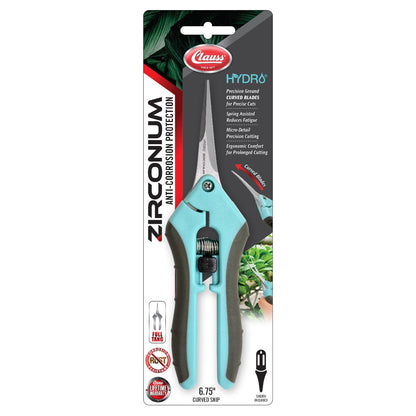 Westcott Clauss 6.75” Hydro Curved Titanium Bonded Non-Stick Spring-Assist Snips Blue - World’s Favorite Scissors