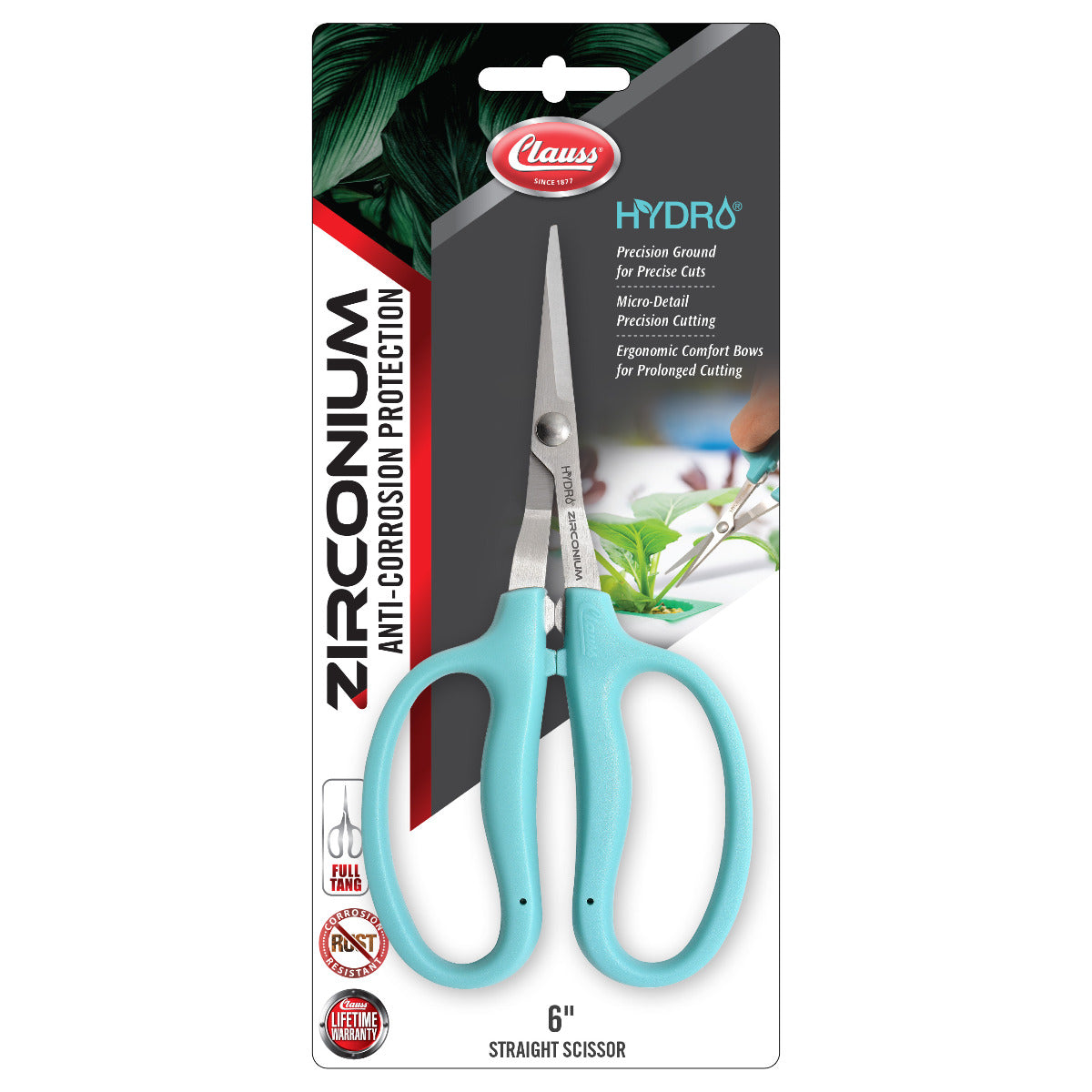 Westcott Clauss 6’’ Hydro Straight Flex Bow Trimmers Blue - World’s Favorite Scissors