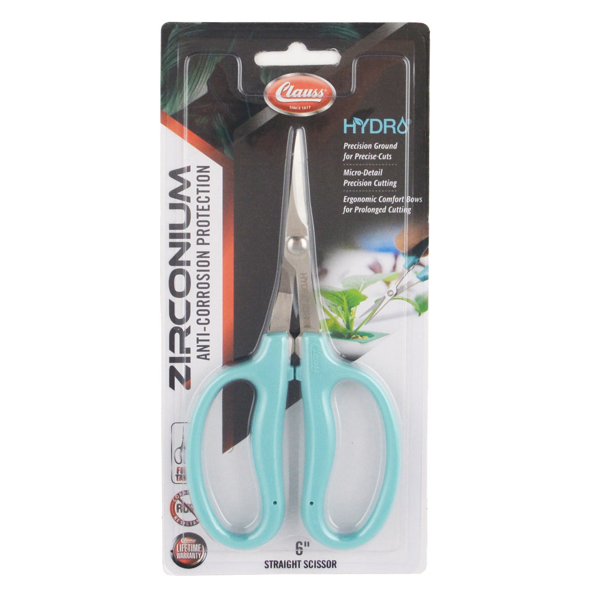 Westcott Clauss 6’’ Hydro Straight Flex Bow Trimmers Blue - World’s Favorite Scissors