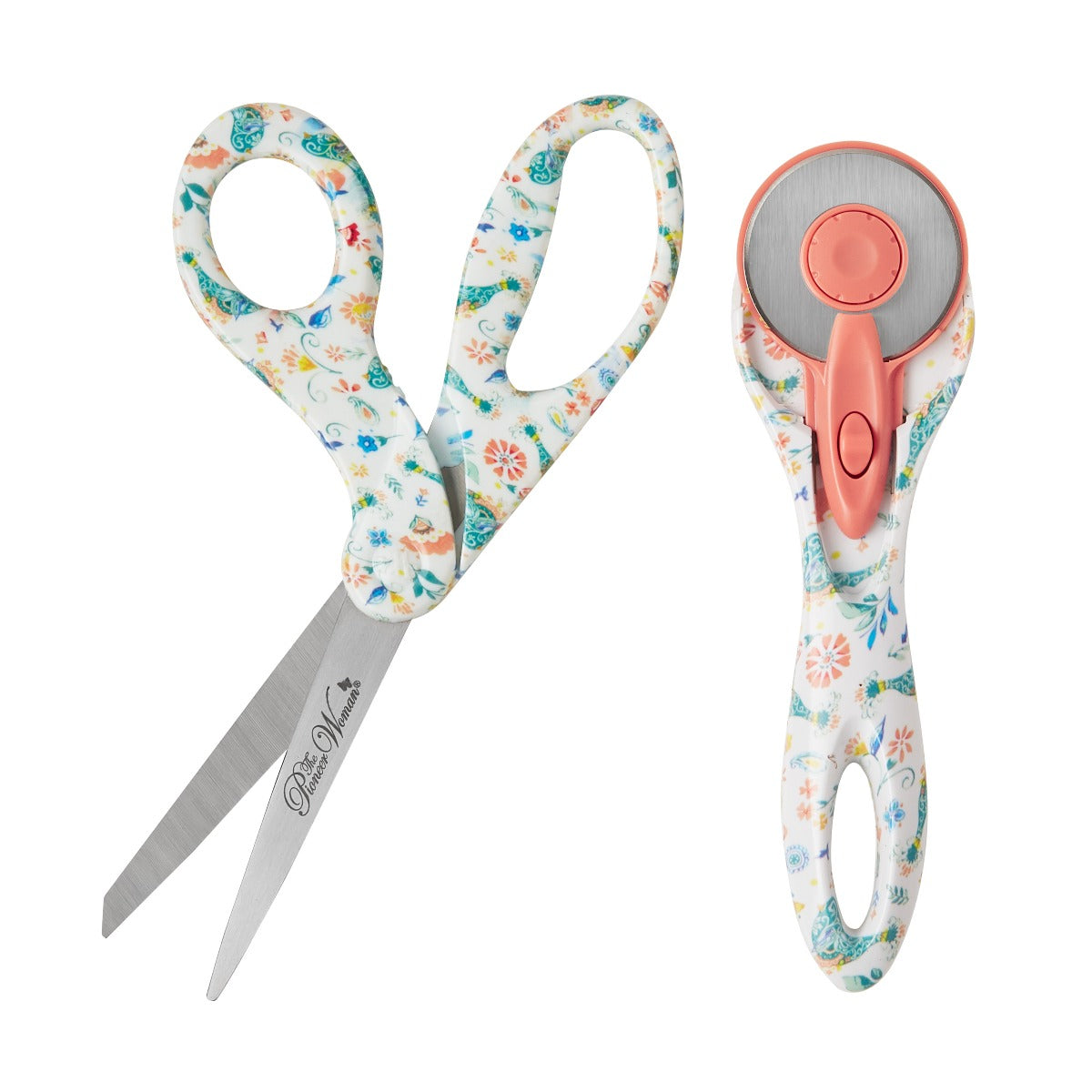 The Pioneer Woman White Maize 45mm Rotary & 8’’ Fashion Scissors Set (55894-PARENT)