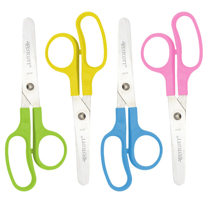 Westcott Wescott Value Kids Scissors Blunt 5’’ Assorted Colors (42516) - World’s Favorite