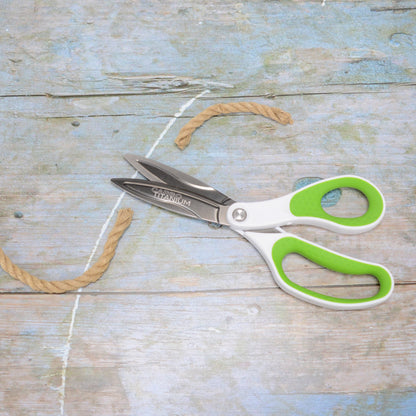 Westcott 10’’ CarboTitanium Industrial Strength DIY and Crafting Scissors for at Home or Worksite Green/White