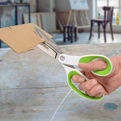 Westcott 10’’ CarboTitanium Industrial Strength DIY and Crafting Scissors for at Home or Worksite Green/White