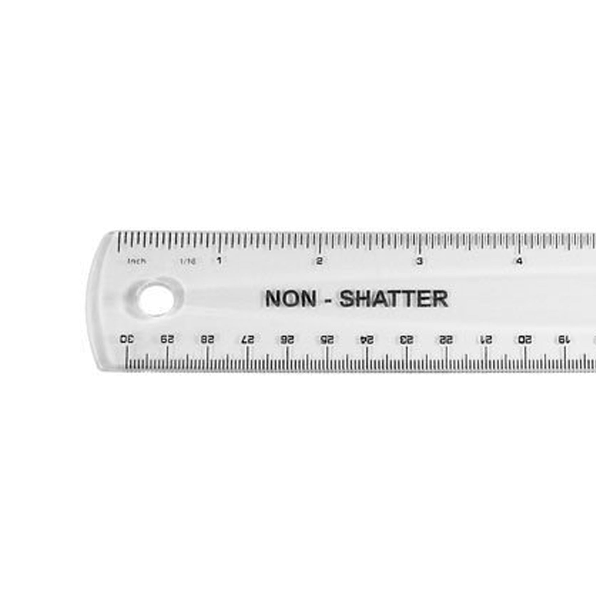 Westcott 12’’ English and Metric Shatterproof Ruler Clear (45011) - World’s Favorite Scissors