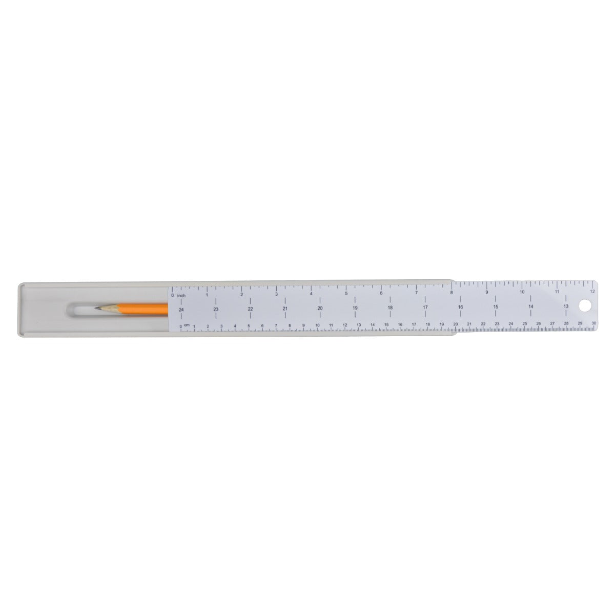 Westcott 12 inch Ruler Set with Pencil Storage - 2 Pieces (17355-PARENT) - World’s Favorite Scissors