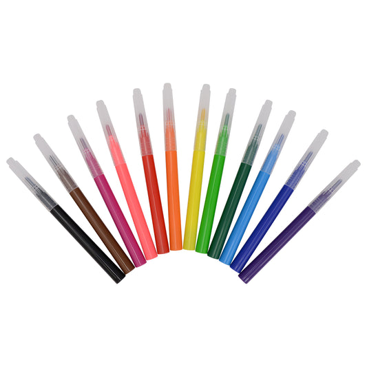 Westcott 12-Pack Felt-Tip Markers Refill Pack for Magic Airbrush Set Adults and Kids Painting & Drawing Water-Soluble
