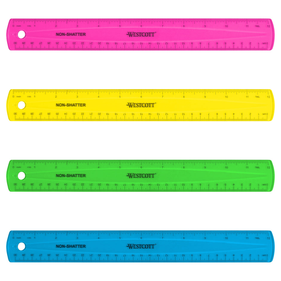 Transparent Ruler Shutterproof Plastic Rulers – westcottbrand