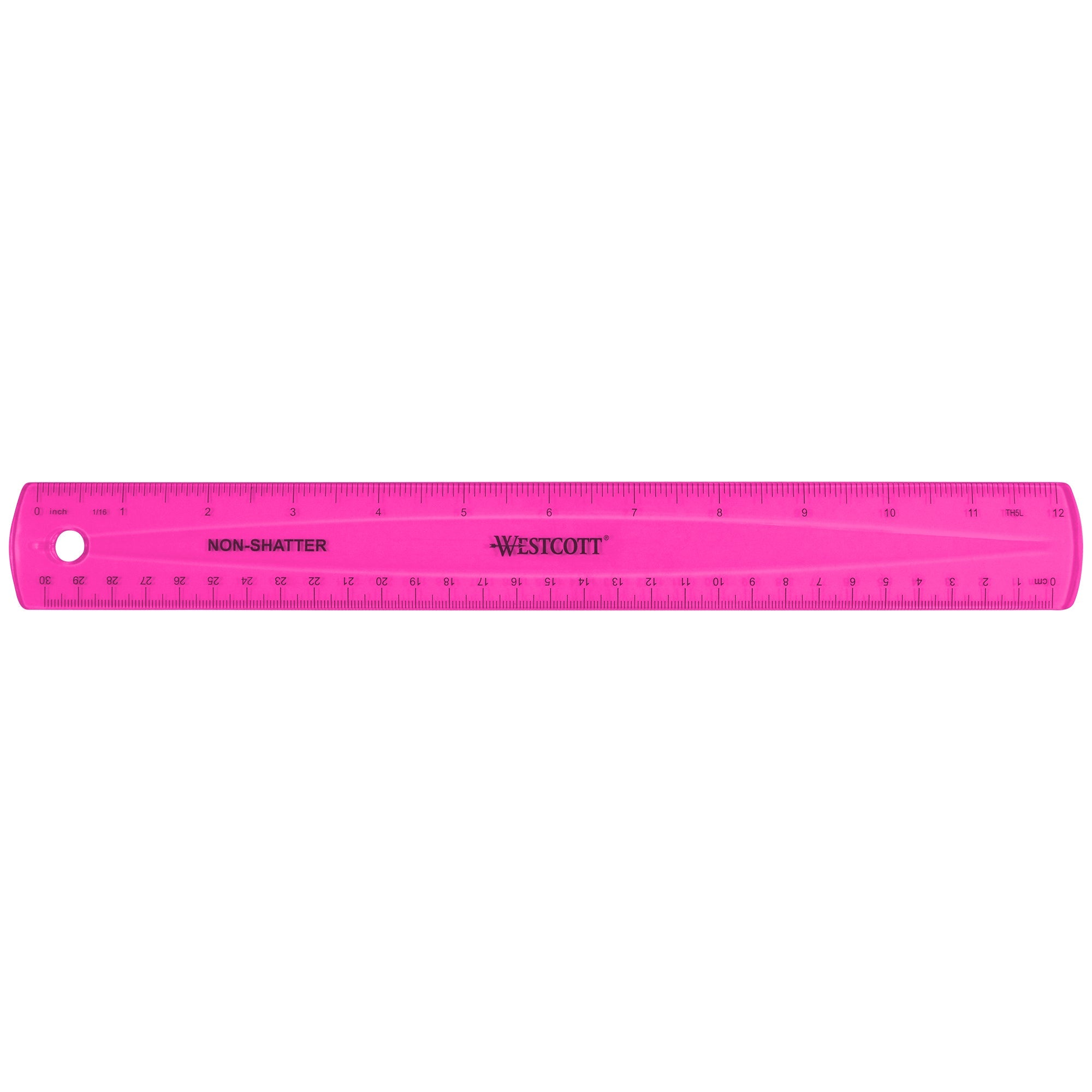 Shatterproof Ruler Orange Westcott 12