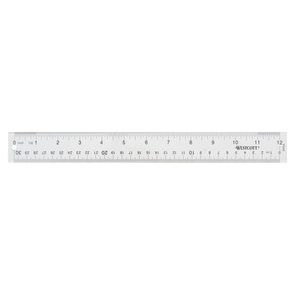 Westcott 12’’ Transparent Acrylic Ruler Clear (10562)