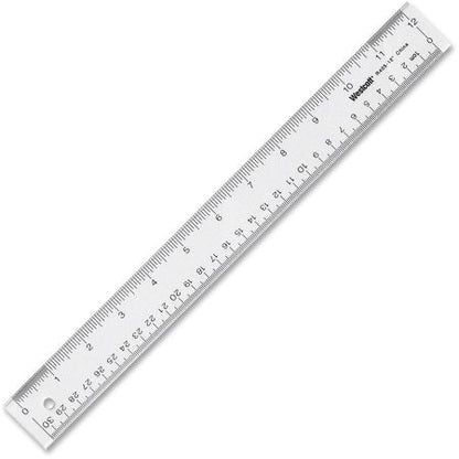 Westcott 12’’ Transparent Acrylic Ruler Clear (10562) - 12