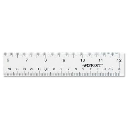 Clear Paper Ruler Westcott 12