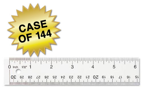 Westcott 12’’ Transparent Acrylic Ruler Clear (10562) - 144