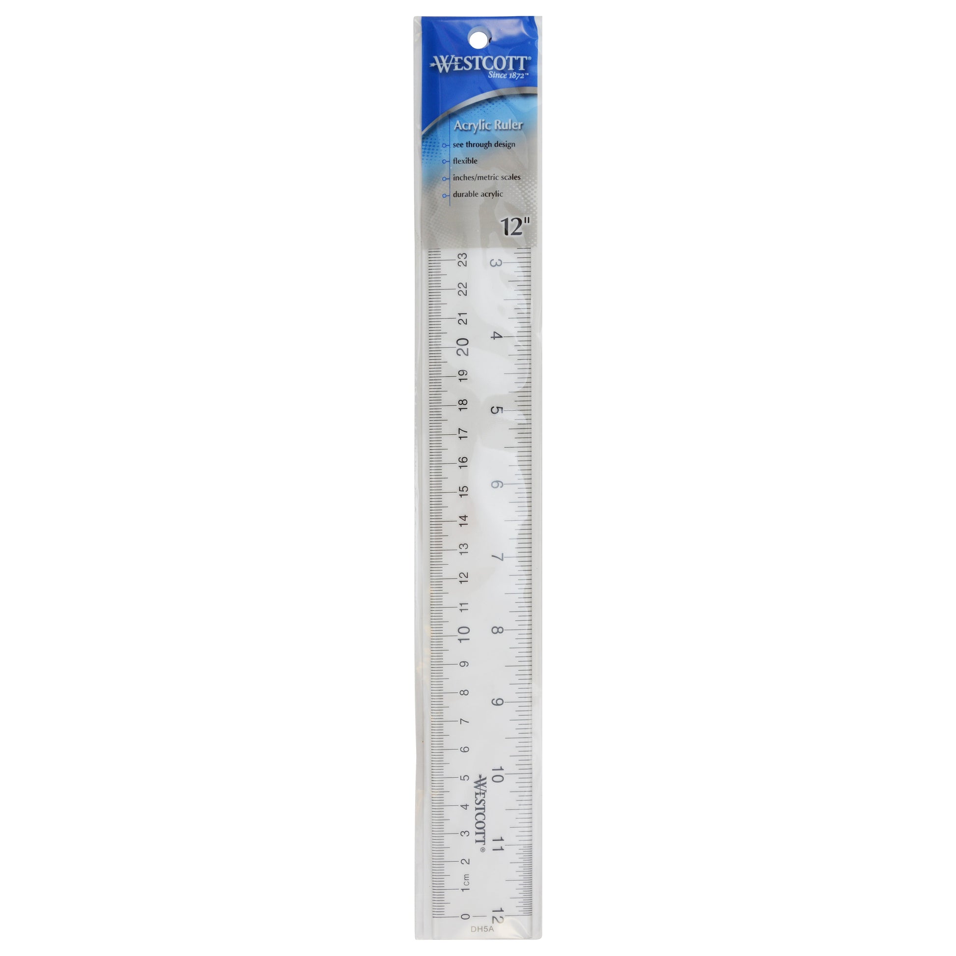 Westcott 12’’ Transparent Acrylic Ruler Clear (10562)