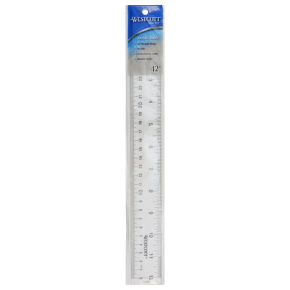 Westcott 12’’ Transparent Acrylic Ruler Clear (10562)