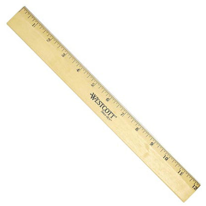 Westcott 12’’ Wood Ruler Beveled Edge (05011)