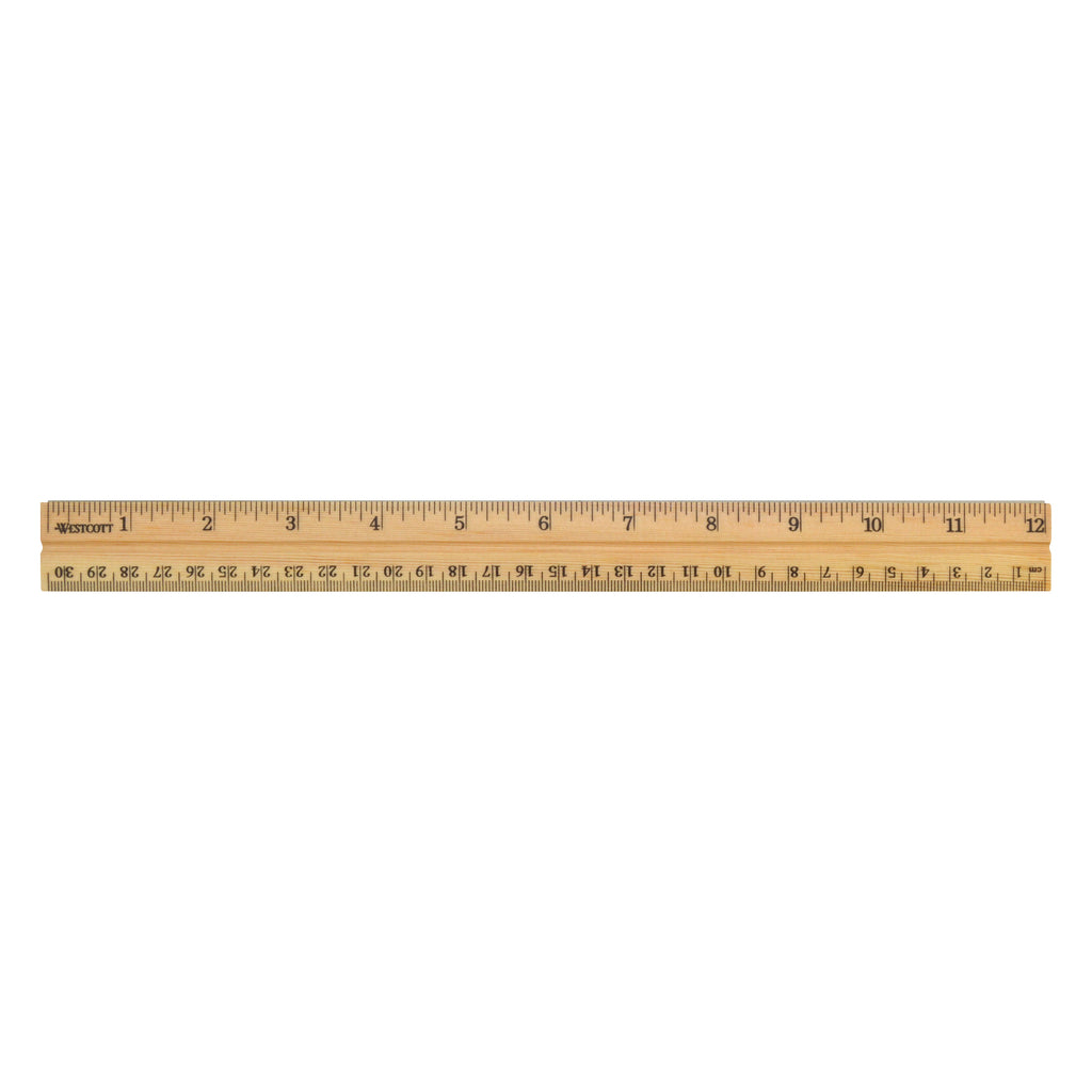 Westcott Aluminum Ruler 16 Inch / 40 Cm - Metric & Inch Scale, Non-Slip Grip, Durable Metal Ruler For School & Office - View #6