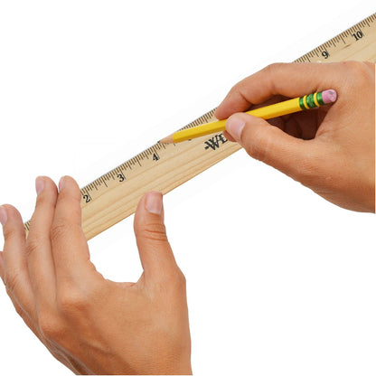 Westcott 12’’ Wood Ruler With Single Metal Edge (10381)