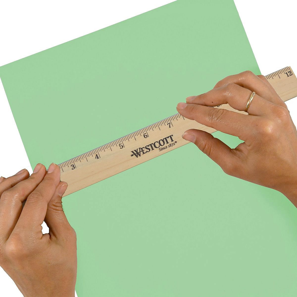 Westcott 12’’ Wood Ruler With Single Metal Edge (10381)