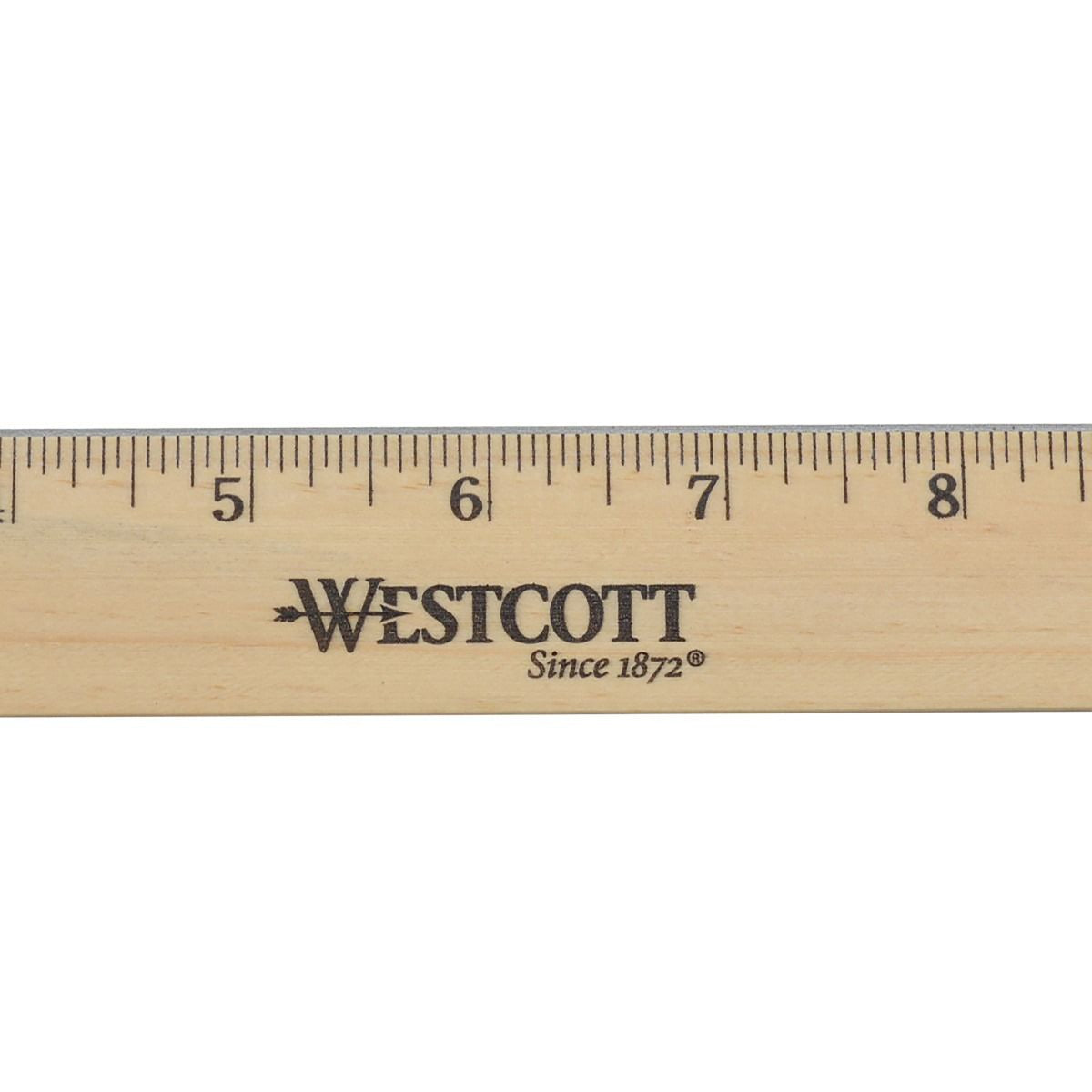 Westcott 12’’ Wood Ruler With Single Metal Edge (10381)