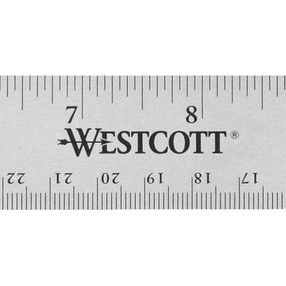 Westcott 15’’ Stainless Steel Office Ruler With Non Slip Cork Base (10416)