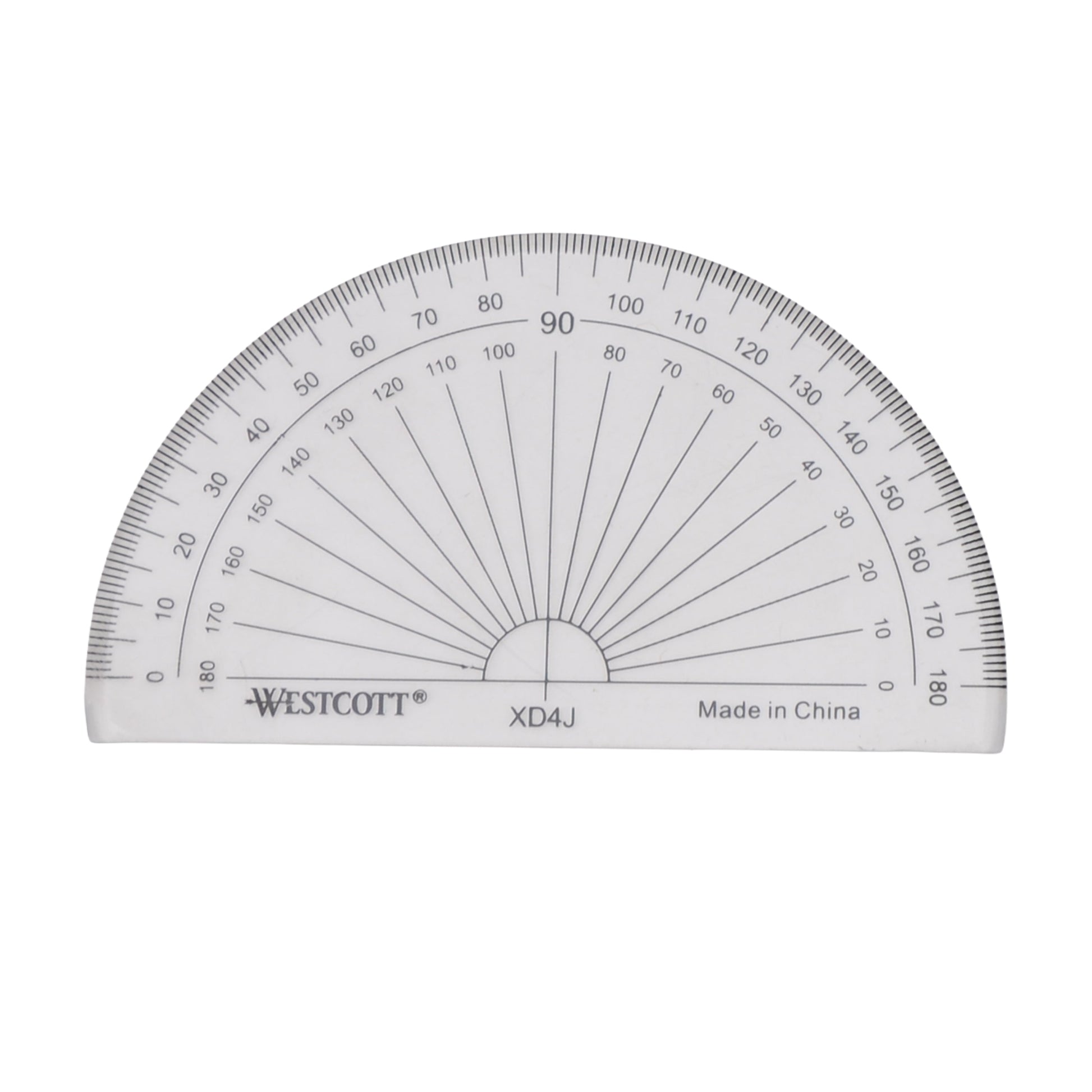 Westcott 180° Protractor 4-Inch (12925) - World’s Favorite Scissors