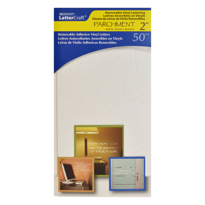 Westcott 2’’ LetterCraft Removable Vinyl Lettering Parchment White (15823)