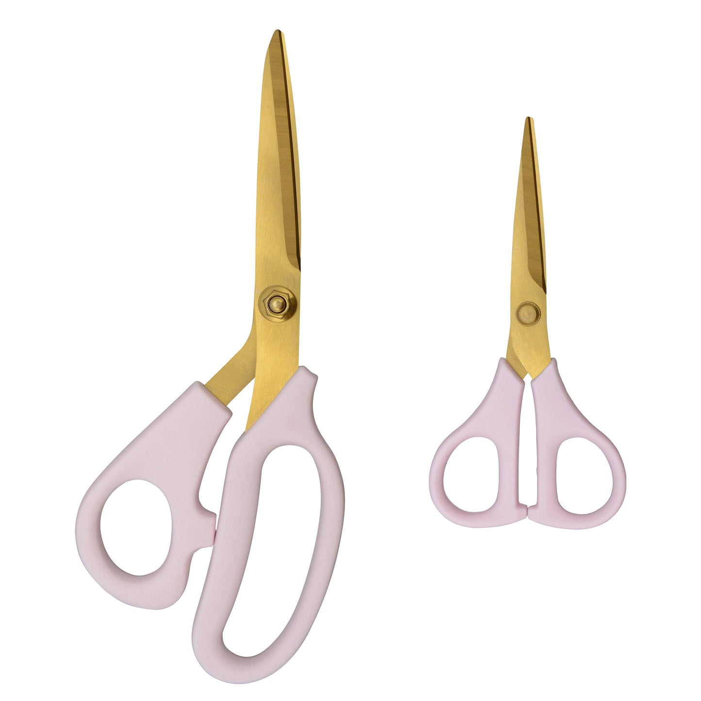 Westcott 2 Pack 8in/5in All Purpose Kitchen Shears and Snip Pink with Gold Blades (00823) - World’s Favorite Scissors