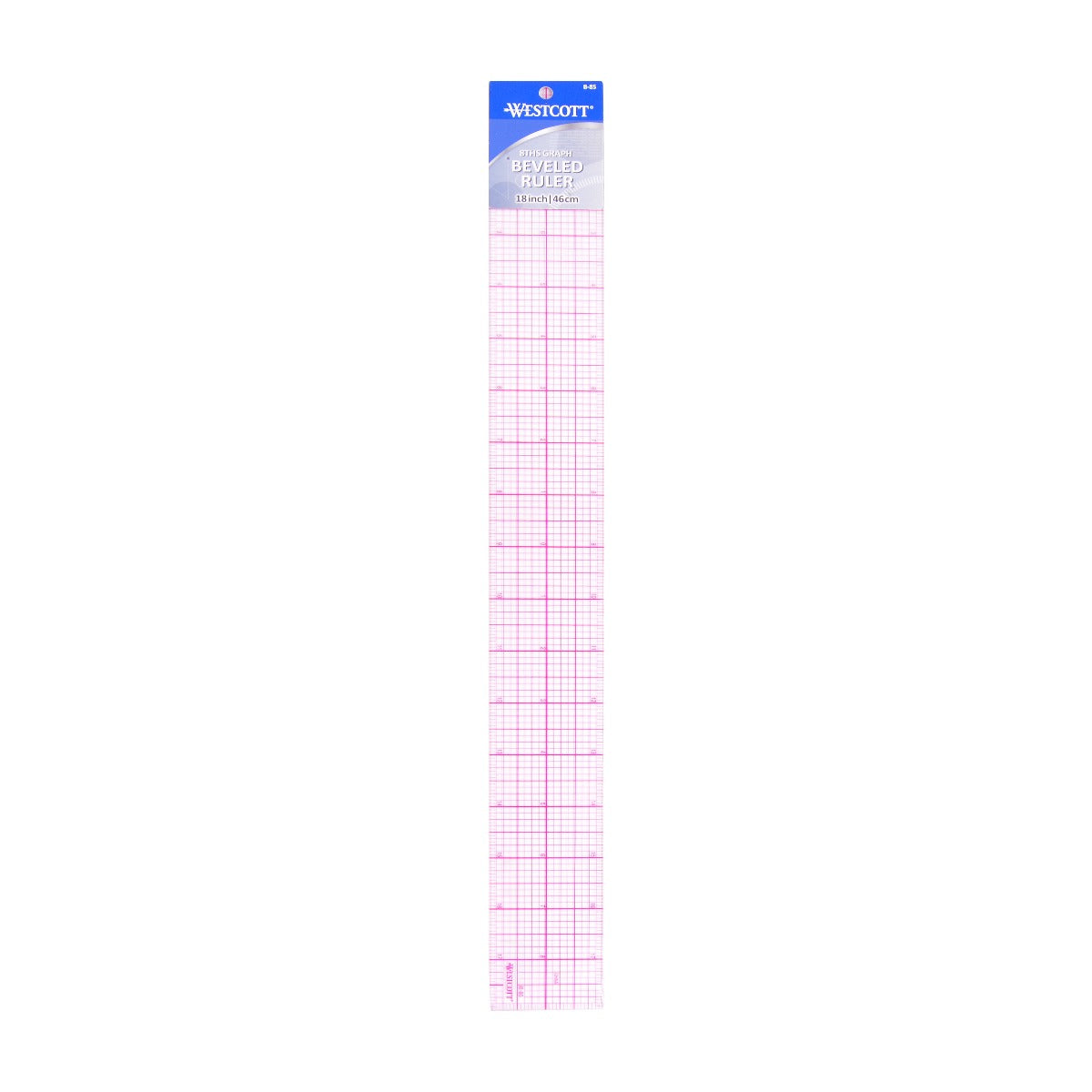 Westcott 2’’ x 18’’ 8ths Graph Beveled Ruler (B-85M)