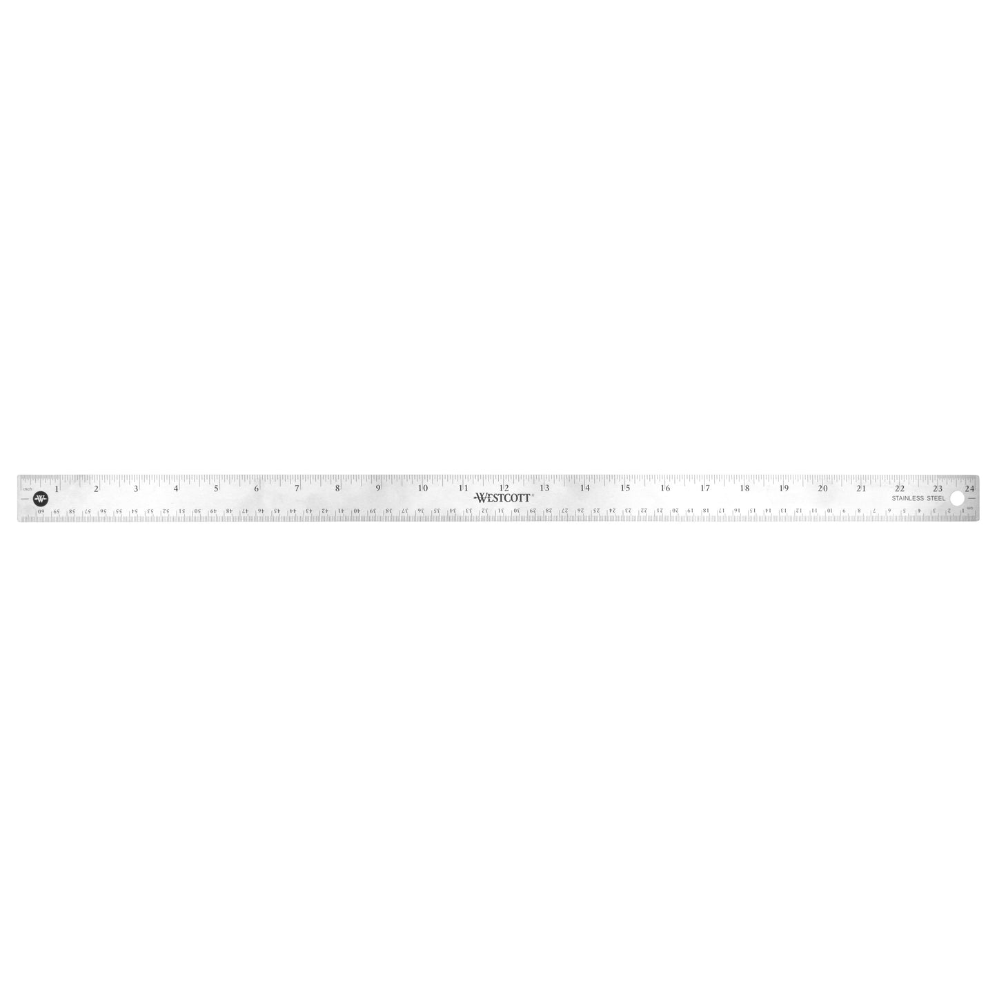 Westcott 24’’ Stainless Steel Office Ruler With Non Slip Cork Base (10418)