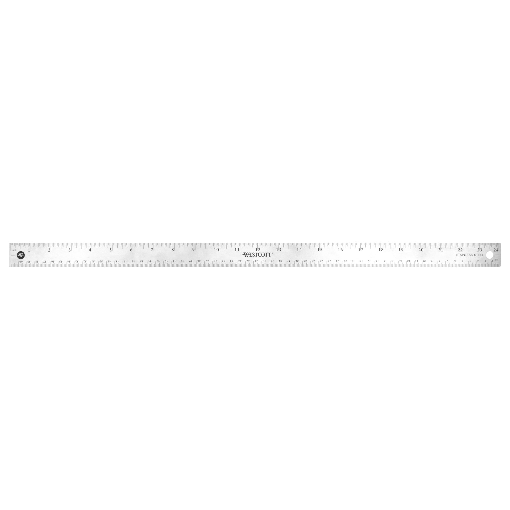 Westcott 24’’ Stainless Steel Office Ruler With Non Slip Cork Base (10418)