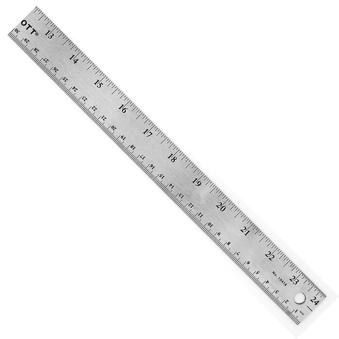 Westcott 24’’ Stainless Steel Office Ruler With Non Slip Cork Base (10418) - World’s Favorite Scissors