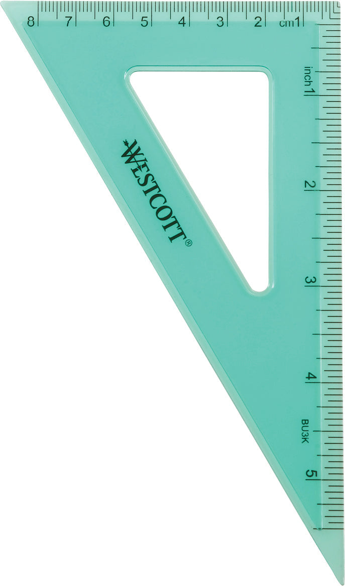 Green Math Tools Westcott 4 Piece Flexible Math Tools Set, Assorted Colors, Green/Clear ...