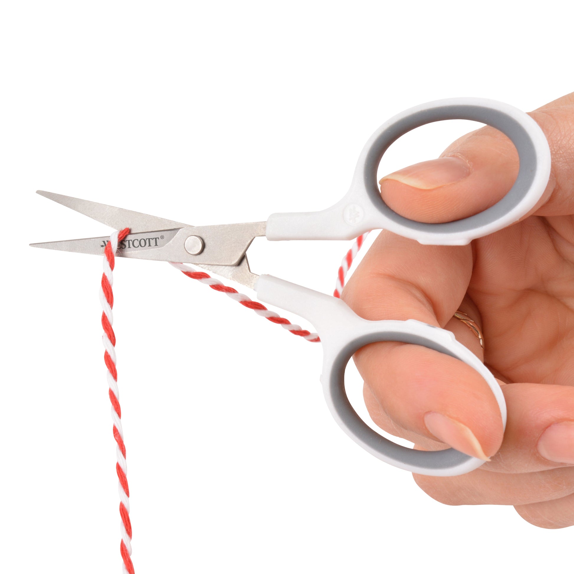Westcott 4’’ Titanium Bonded Curved Blade Embroidery Scissors White/Gray (16380) - World’s Favorite
