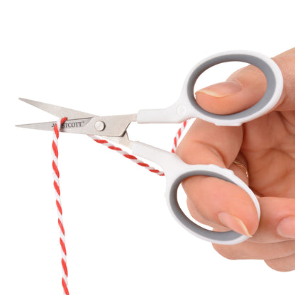Westcott 4’’ Titanium Bonded Curved Blade Embroidery Scissors White/Gray (16380) - World’s Favorite